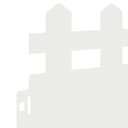 Bordure per prato 20 pcs Bianco 103 x 0,05 x 22 cm Acciaio