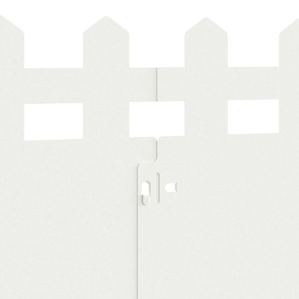 Bordure per prato 20 pcs Bianco 103 x 0,05 x 22 cm Acciaio