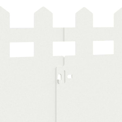 Bordure per prato 20 pcs Bianco 103 x 0,05 x 22 cm Acciaio