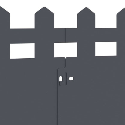 Bordure per prato 20 pcs Antracite 103 x 0,05 x 22 cm Acciaio