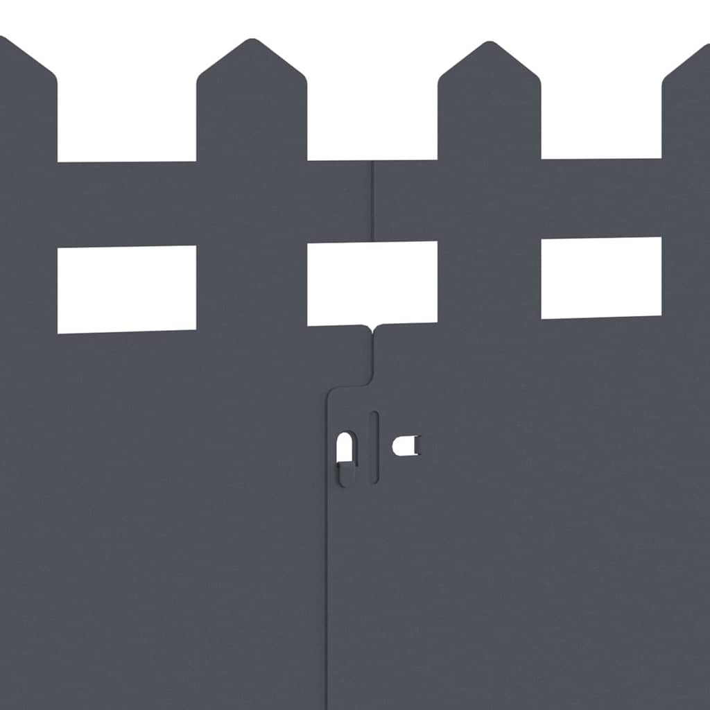 Bordure per prato 30 pcs Antracite 103 x 0,05 x 22 cm Acciaio