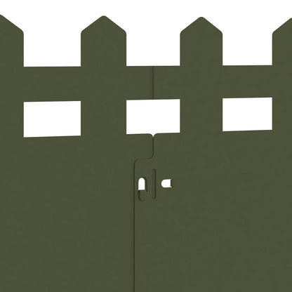 Bordure per prato 20 pcs Verde oliva 103 x 0,05 x 22 cm Acciaio