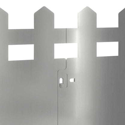 Bordure per prato 10 pcs Argento 103 x 0,05 x 22 cm