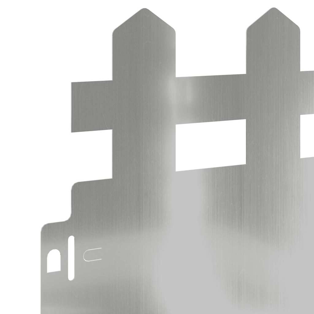 Bordure per prato 20 pcs Argento 103 x 0,05 x 22 cm