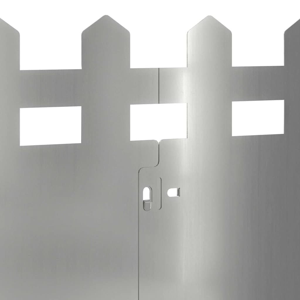 Bordure per prato 20 pcs Argento 103 x 0,05 x 22 cm