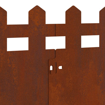 Bordure per prato 10 pcs Ruggine 103 x 0,05 x 22 cm | homemem39