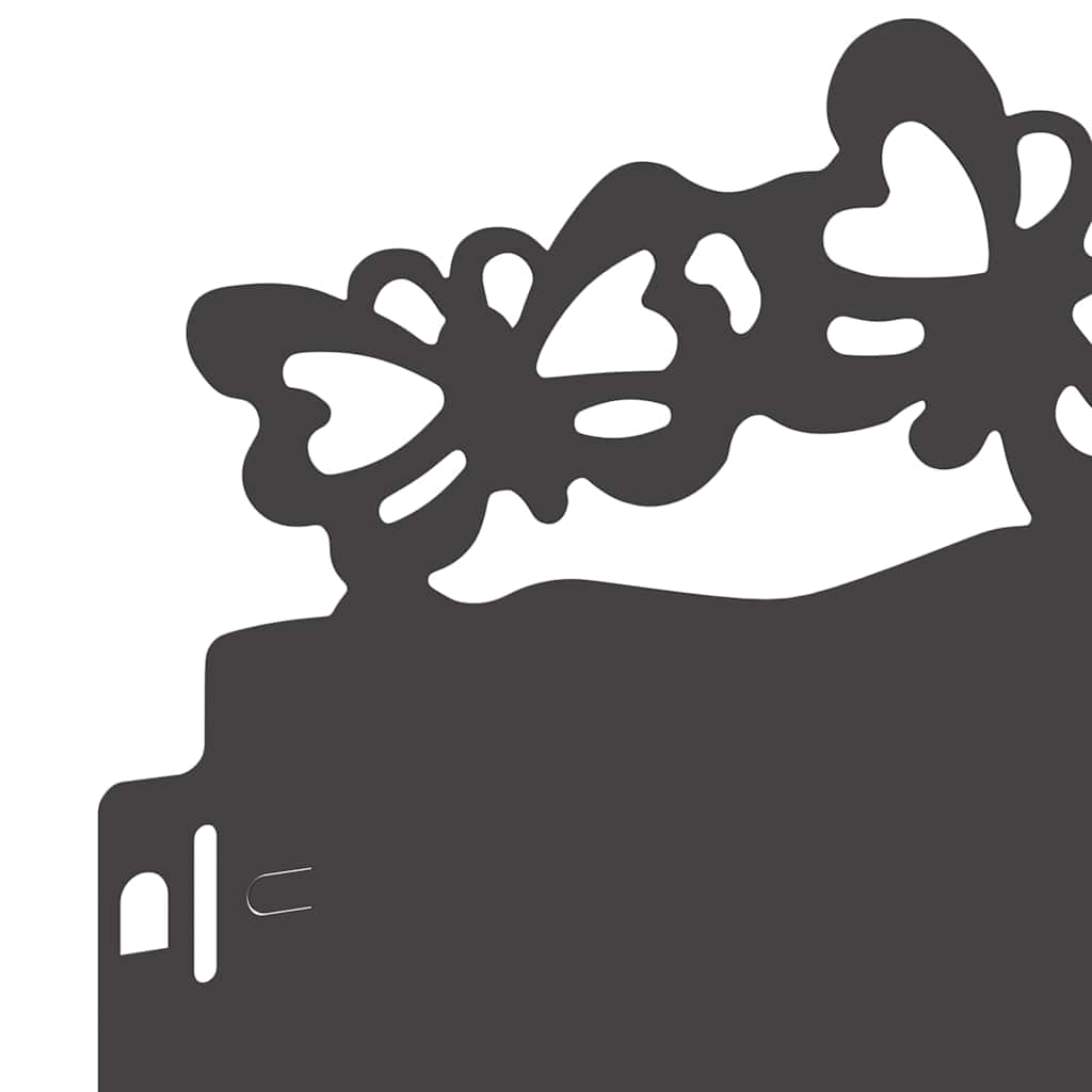 Bordure per prato 20 pcs Nero 103 x 0,05 x 22 cm Acciaio