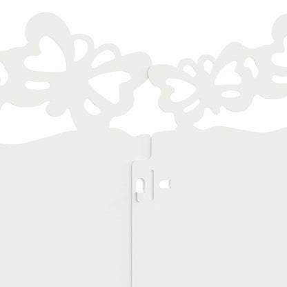 Bordure per prato 30 pcs Bianco 103 x 0,05 x 22 cm Acciaio