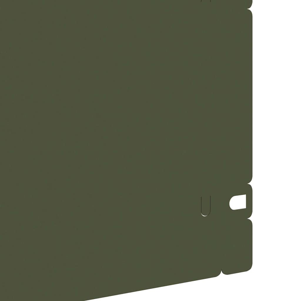 Bordure per prato 10 pcs Verde oliva 103 x 0,05 x 22 cm Acciaio