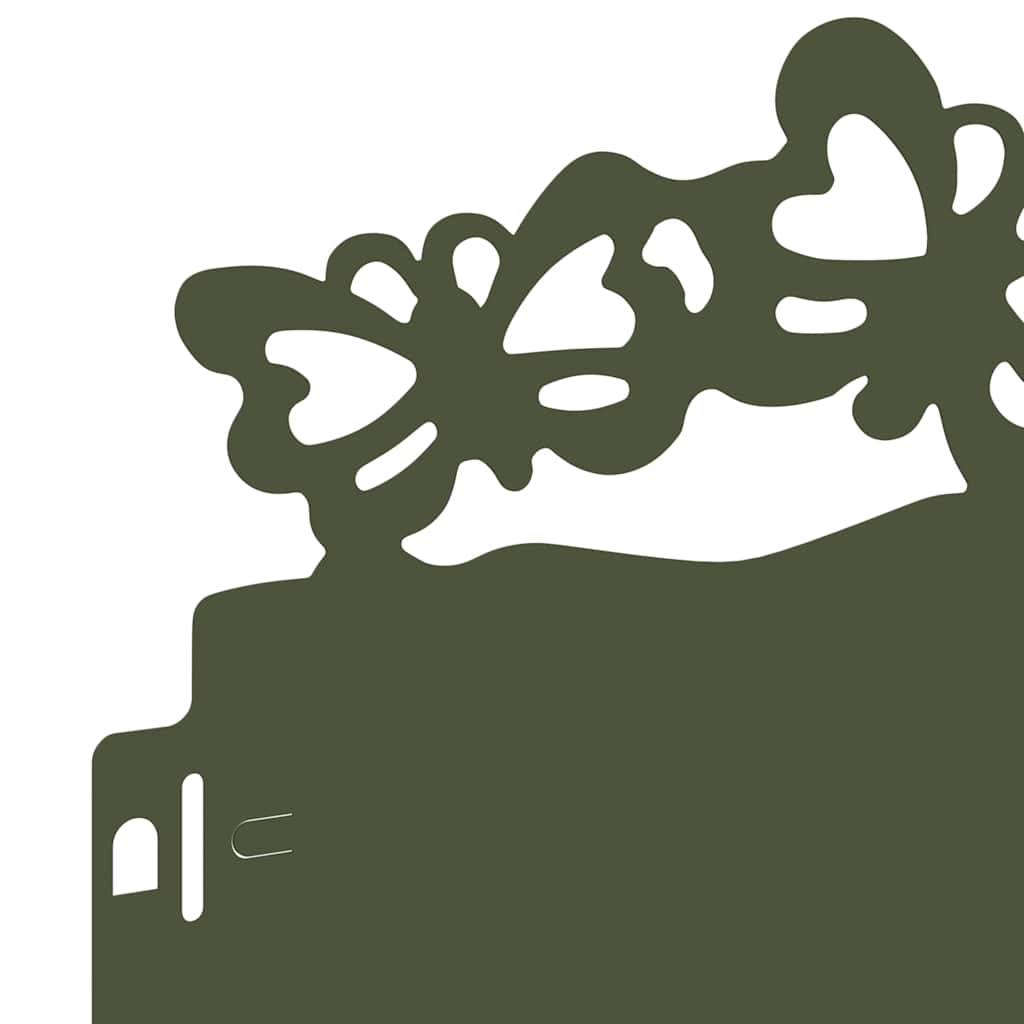 Bordure per prato 30 pcs Verde oliva 103 x 0,05 x 22 cm Acciaio