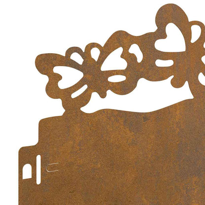 Bordure per prato 10 pcs Ruggine 103 x 0,05 x 22 cm