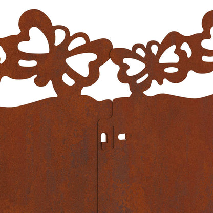 Bordure per prato 10 pcs Ruggine 103 x 0,05 x 22 cm | homemem39