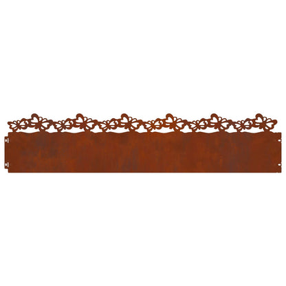 Bordure per prato 10 pcs Ruggine 103 x 0,05 x 22 cm | homemem39
