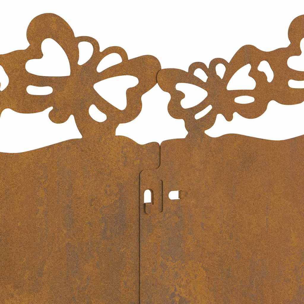 Bordure per prato 20 pcs Ruggine 103 x 0,05 x 22 cm