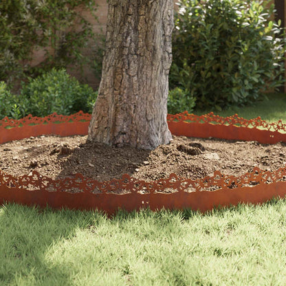 Bordure per prato 20 pcs Ruggine 103 x 0,05 x 22 cm | homemem39