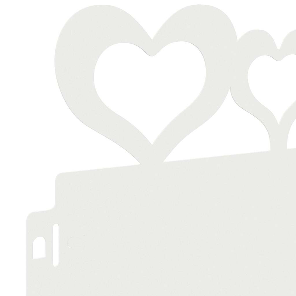 Bordure per prato 30 pcs Bianco 103 x 0,05 x 22 cm Acciaio