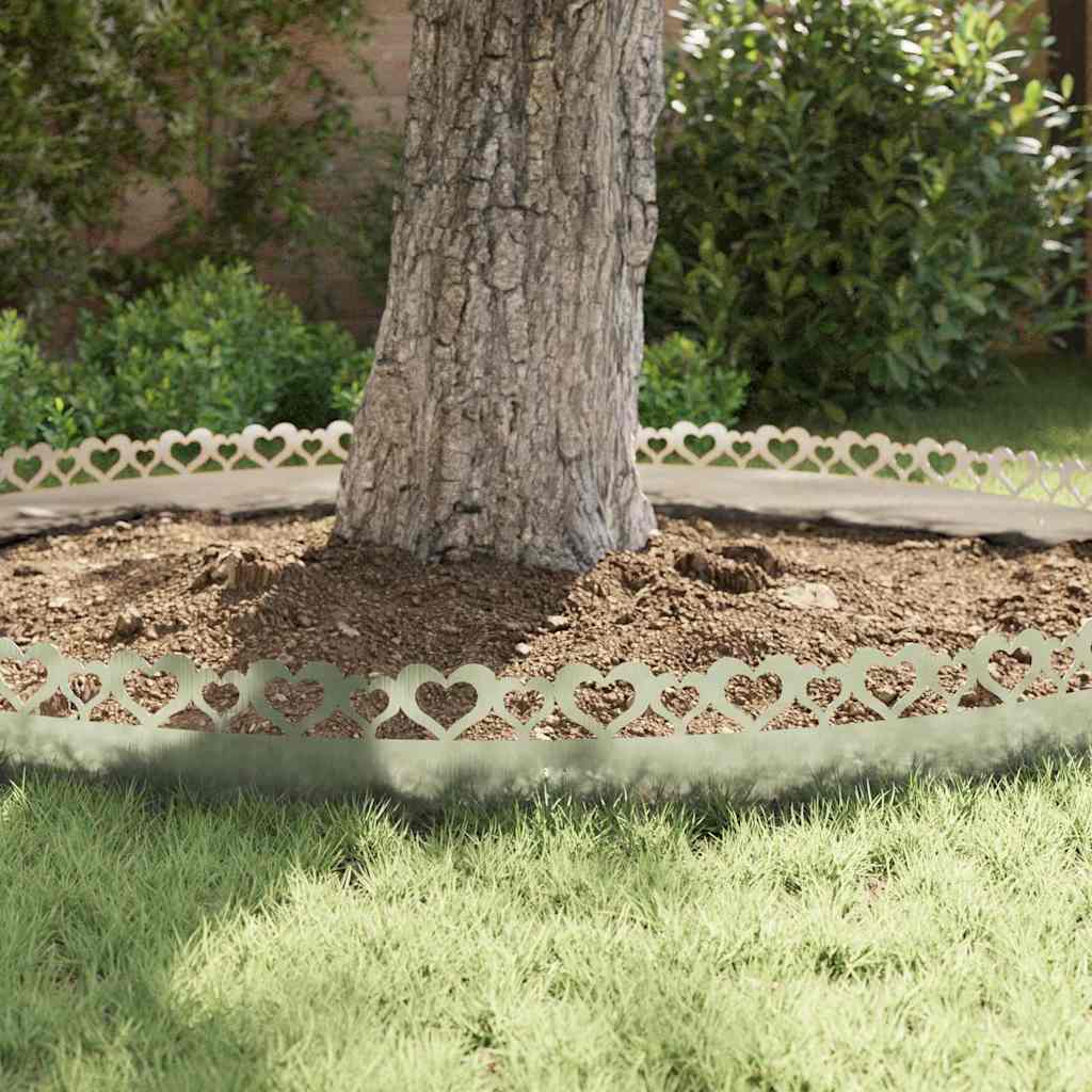 Bordure per prato 10 pcs Argento 103 x 0,05 x 22 cm