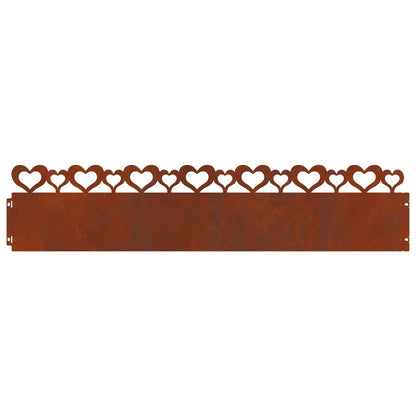 Bordure per prato 10 pcs Ruggine 103 x 0,05 x 22 cm | homemem39