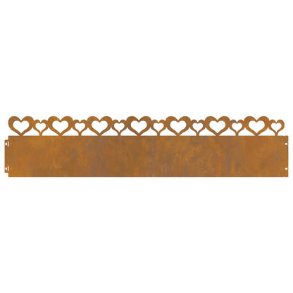 Bordure per prato 20 pcs Ruggine 103 x 0,05 x 22 cm | homemem39