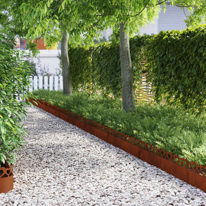 Bordure per prato 30 pcs Ruggine 103 x 0,05 x 22 cm | homemem39