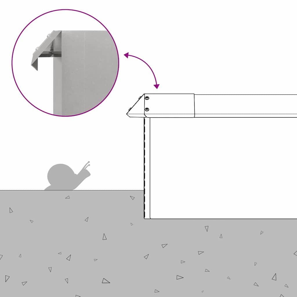 Recinto per lumache 16 pcs Argento 50 x 3,5 x 25 cm