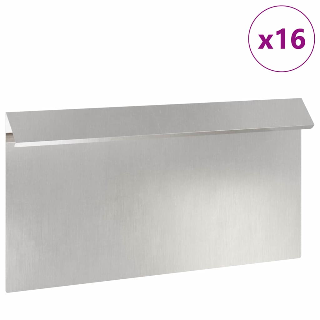 Recinto per lumache 16 pcs Argento 50 x 3,5 x 25 cm