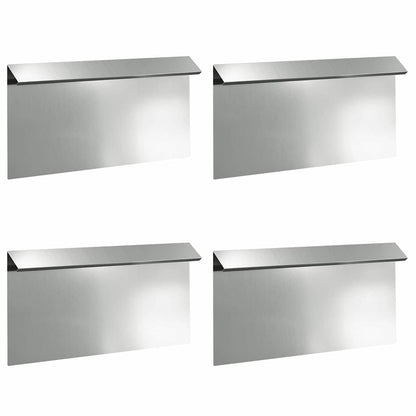 Recinto per lumache 4 pcs Argento 50 x 3,5 x 25 cm