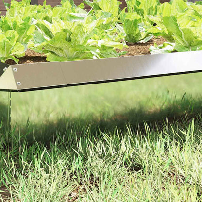 Recinto per lumache 4 pcs Argento 100 x 3,5 x 25 cm