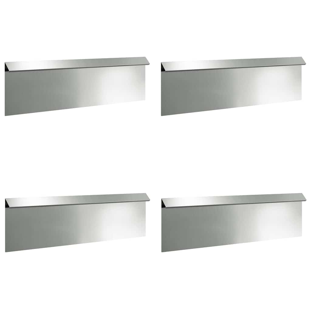 Recinto per lumache 4 pcs Argento 100 x 3,5 x 25 cm