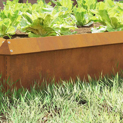 Recinto per lumache 4 pcs Ruggine 100 x 3,5 x 25 cm