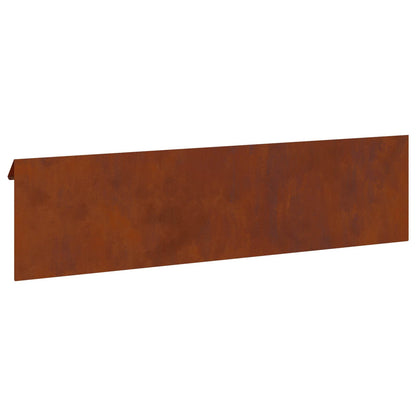 Recinto per lumache 16 pcs Ruggine 100 x 3,5 x 25 cm | homemem39