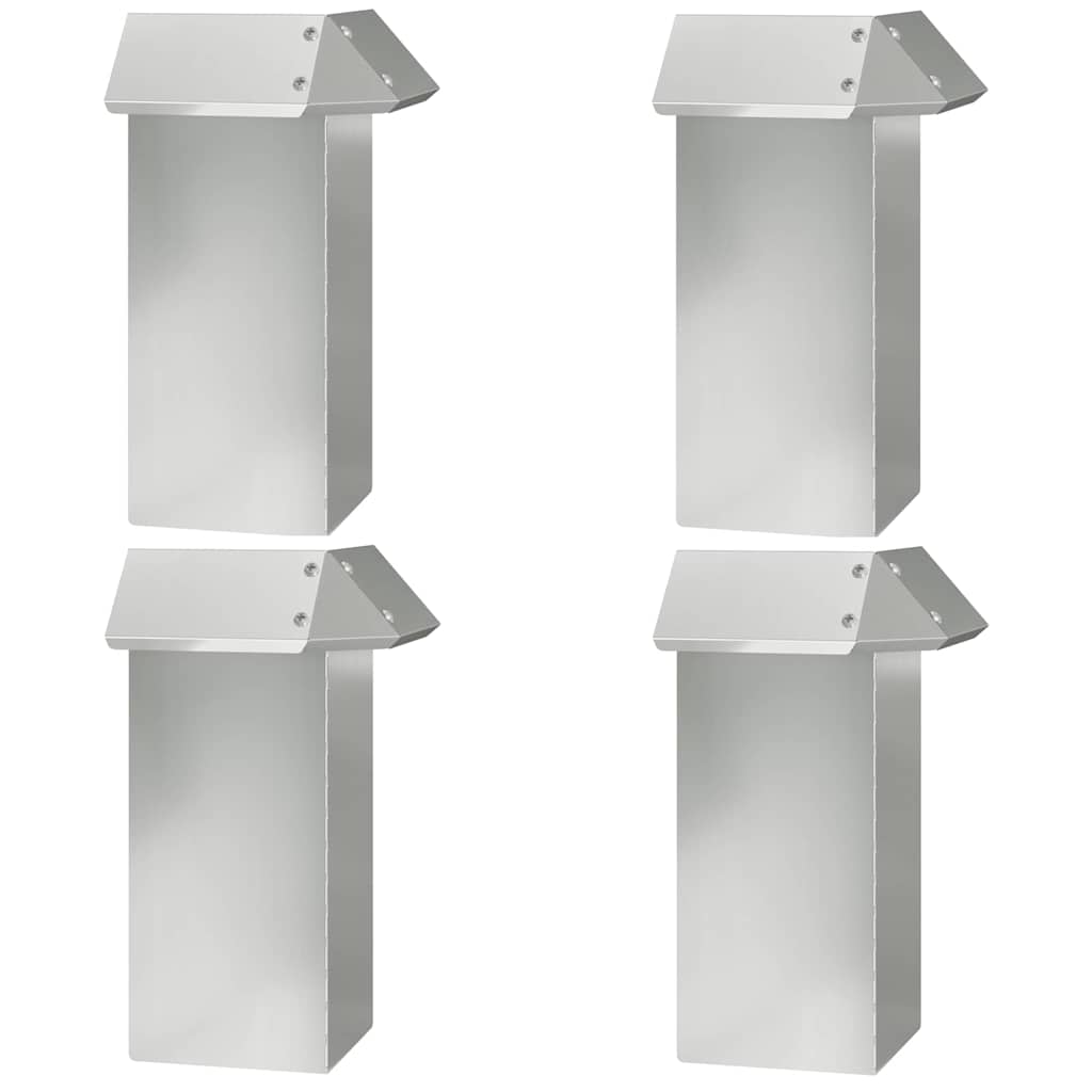 Recinto per lumache 4 pcs Argento 13,5 x 13,5 x 25 cm