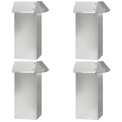 Recinto per lumache 4 pcs Argento 13,5 x 13,5 x 25 cm