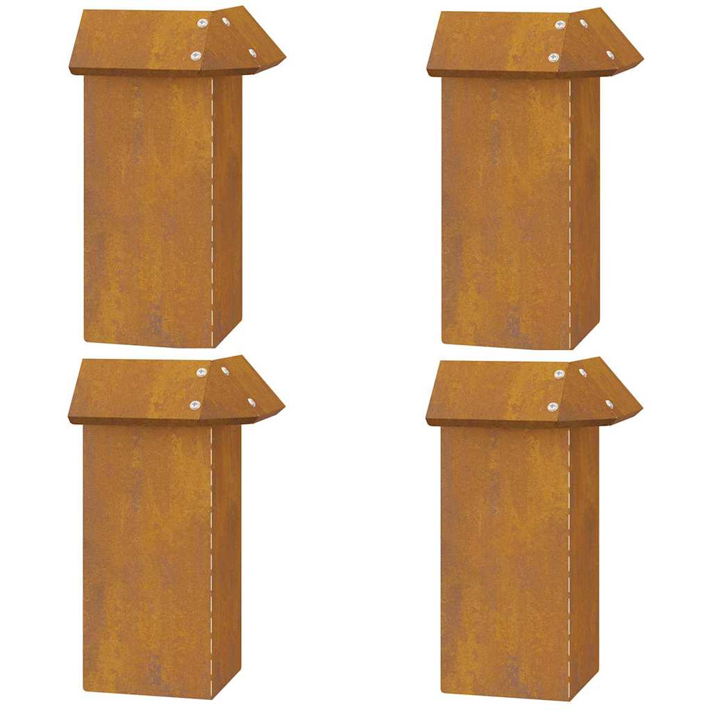 Recinto per lumache 4 pcs Ruggine 13,5 x 13,5 x 25 cm