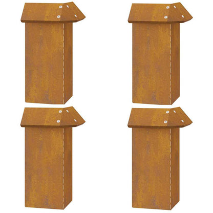 Recinto per lumache 4 pcs Ruggine 13,5 x 13,5 x 25 cm
