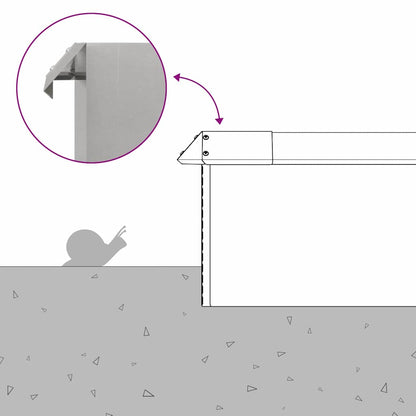 Recinto per lumache Argento 10 x 10 x 25 cm