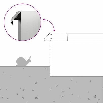 Recinto per lumache 4 pcs Argento 10 x 10 x 25 cm