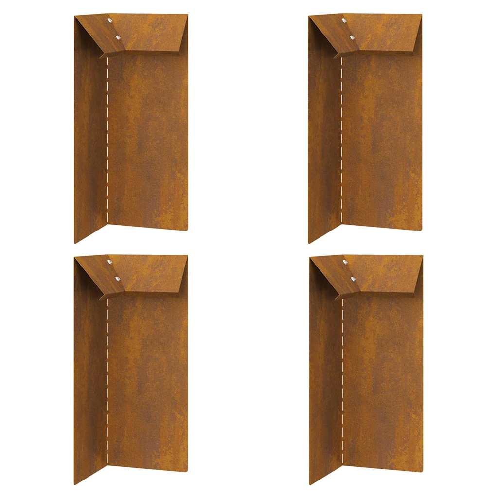 Recinto per lumache 4 pcs Ruggine 10 x 10 x 25 cm