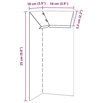 Recinto per lumache 4 pcs Ruggine 10 x 10 x 25 cm