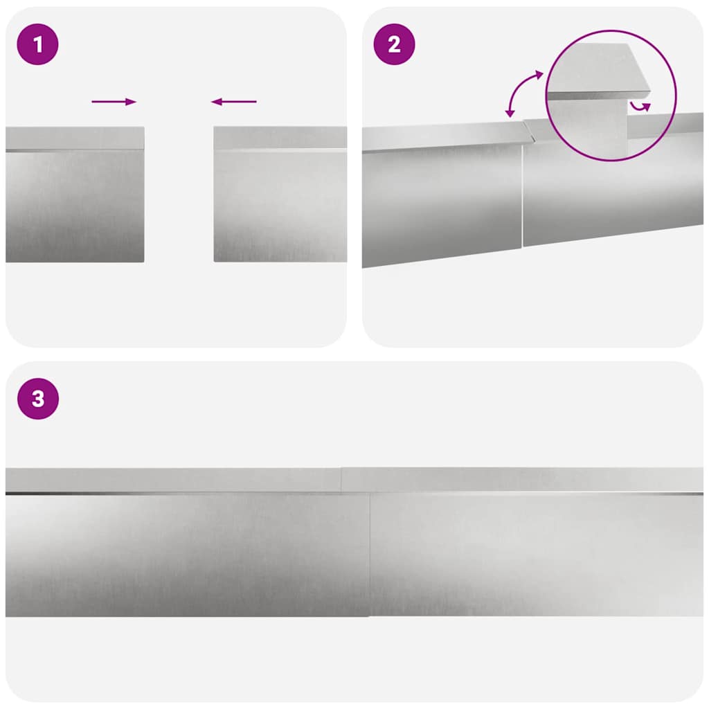 Recinzioni per lumache 8 pcs Argento Acciaio inossidabile