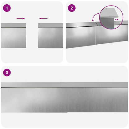 Recinzioni per lumache 8 pcs Argento Acciaio zincato