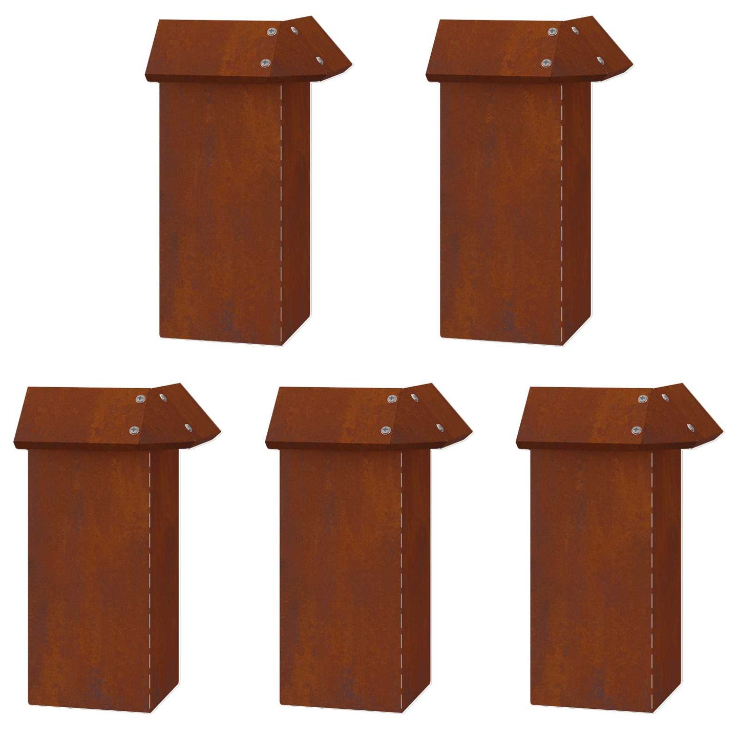 Recinzioni per lumache 16 pcs Ruggine | homemem39