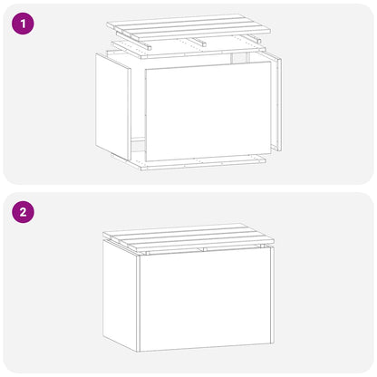 Panchina da giardino Nero 60 x 40 x 43 cm