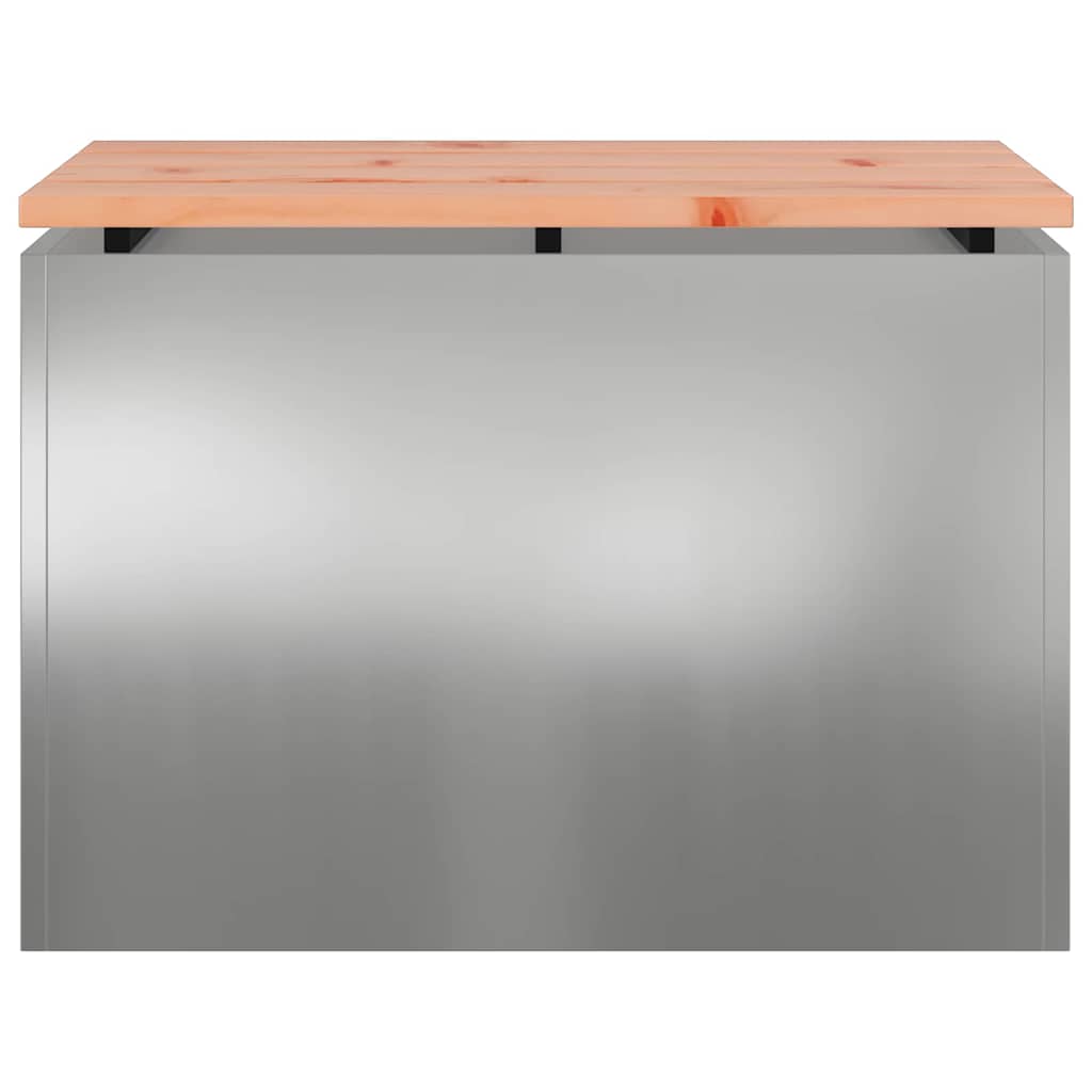 Panchina da giardino Argento 60 x 40 x 43 cm Acciaio zincato