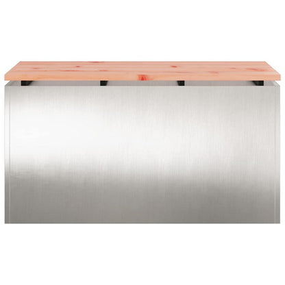 Panchina da giardino Argento 80 x 40 x 43 cm