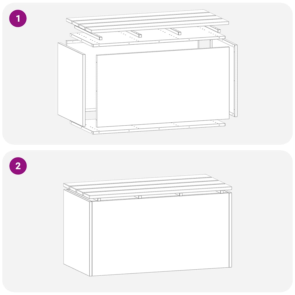 Panchina da giardino Argento 80 x 40 x 43 cm Acciaio zincato