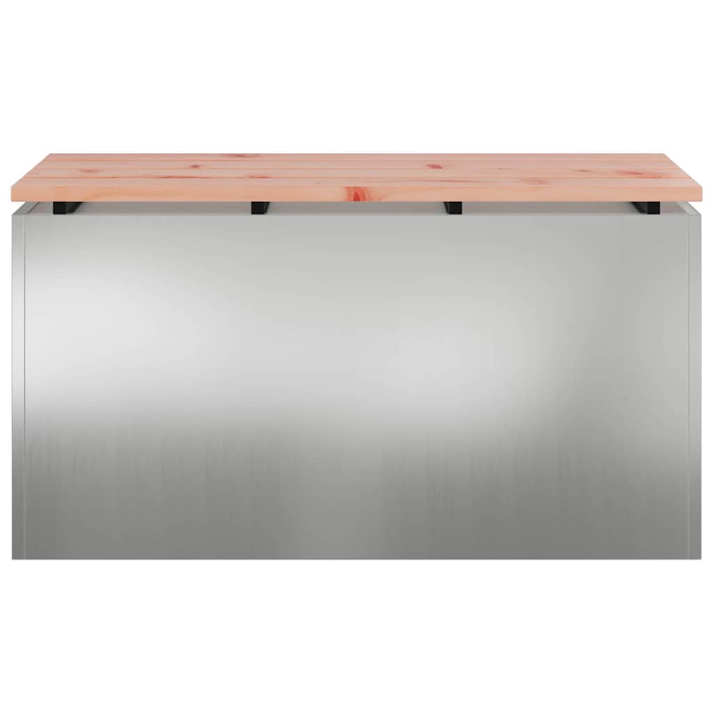 Panchina da giardino Argento 80 x 40 x 43 cm Acciaio zincato