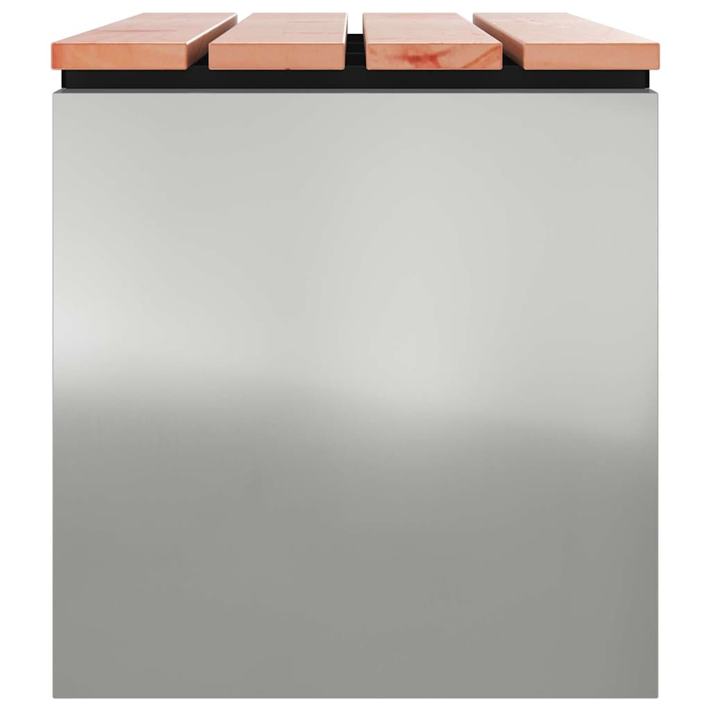 Panchina da giardino Argento 80 x 40 x 43 cm Acciaio zincato