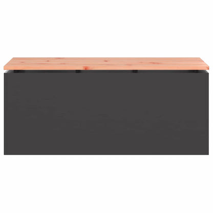 Panchina da giardino Nero 100 x 40 x 43 cm Acciaio