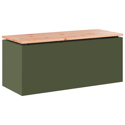 Panchina da giardino Oliver verde 100 x 40 x 43 cm Acciaio
